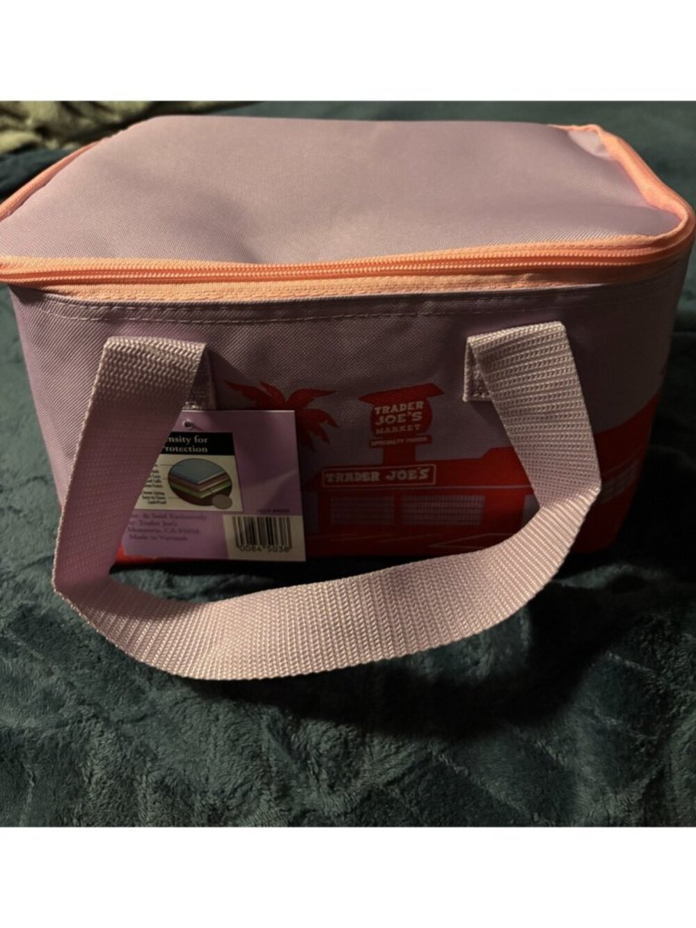 NWT Trader Joeโs Mini Insulated Bag Lavender Color 1.5 Gallon 2026 Zip Around